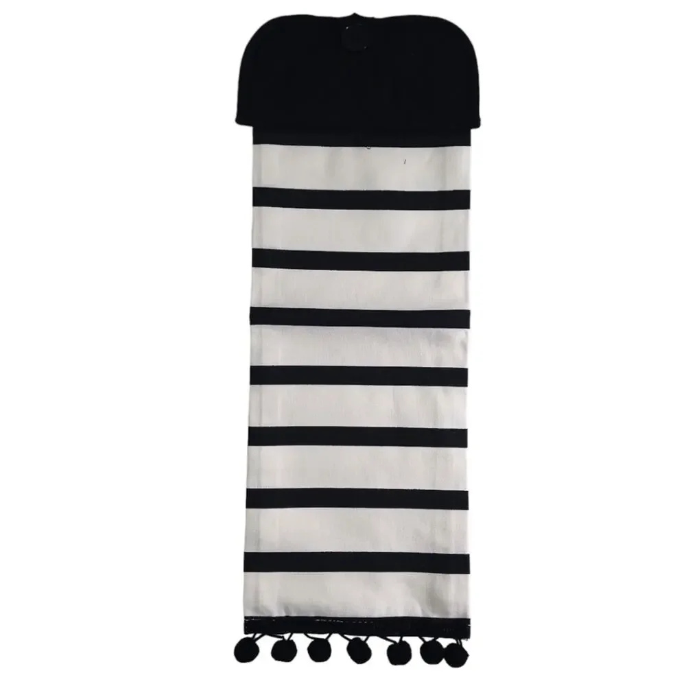 Handmade Hanging Towel Home Decor Striped Modern Goth